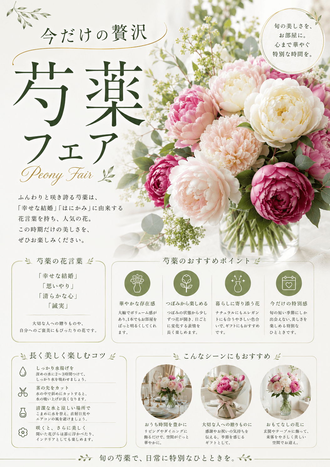 芍薬フェア✿ 季節限定✨